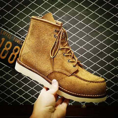 Red Tornado YQF875 Men's Handmade Genuine Leather Biker Boots