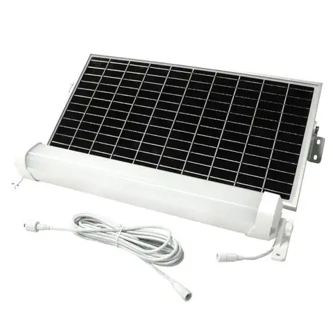 مصباح طاقة شمسية شريطي LED بقدرة 2600LM وحماية IP65 مع لوح شتسي 5V 20W