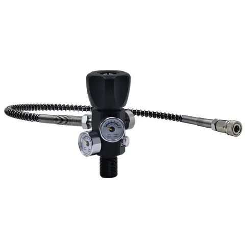 New DIN Valve Scuba Adapter with Gauge Tank Filling Station Refill for Air Tank Bottle Cylinder HPA Accessories Diving