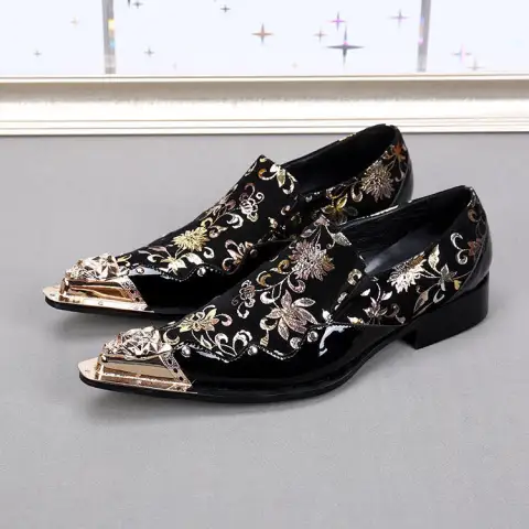 Men's Pointed-Toe Leather Dress Shoes