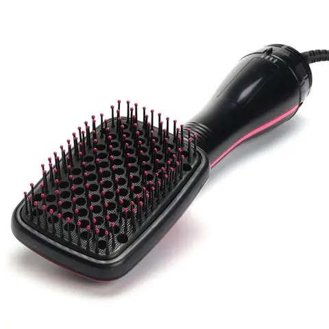 Portable Hot Air Brush 3-in-1 Hair Dryer Comb Blower & Straightener