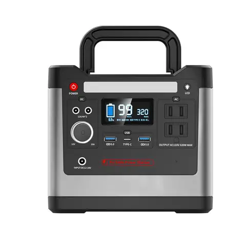 Portable Power Station 320w Lithium Battery Emergency Power Station Outdoor Solar Generator