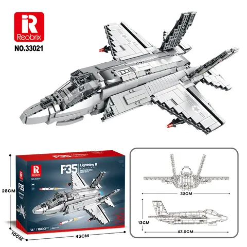 Lockheed Martin F-35 Lightning II Stealth Multirole Fighter Collectible Building Blocks Premium Gift Educational Toy Set