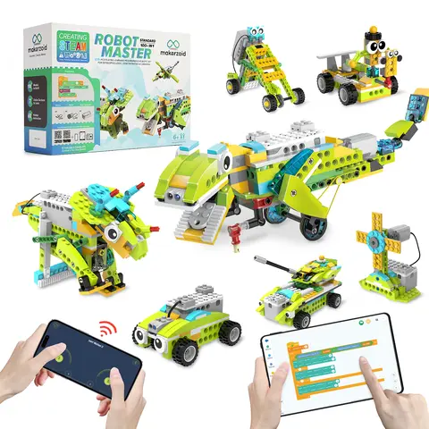 Makerzoid STEM Learning Kit Programmable Robot Science Teaching Toy Wedo 2.0 Standard for Students Age 6+