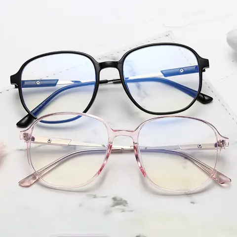 Fashion All-Match Plastic Glasses Frame Full Rim Eyewear Unisex Myopia Spectacles with Spring Hinges New Arrival Anti Blue Ray