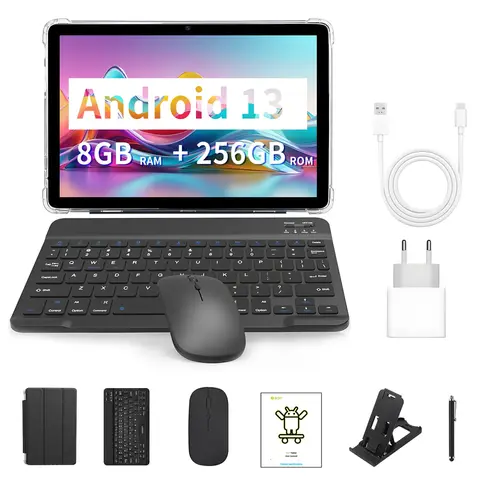 تابلت BDF 10.1 بوصة 4G Lte بطاقة Sim ثماني النواة 8GB RAM 256GB ROM أقراص 2.4G/5G واي فاي أندرويد 13 بطاقة Sim الكمبيوتر اللوحي