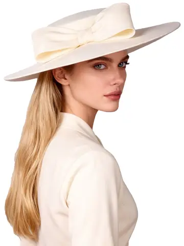 Wide Brim Church Fascinators Hats For Women Lady Big Bowknot Formal Kentucky Cap Wedding Bridal Tea Party Flat Top Fedoras Hat