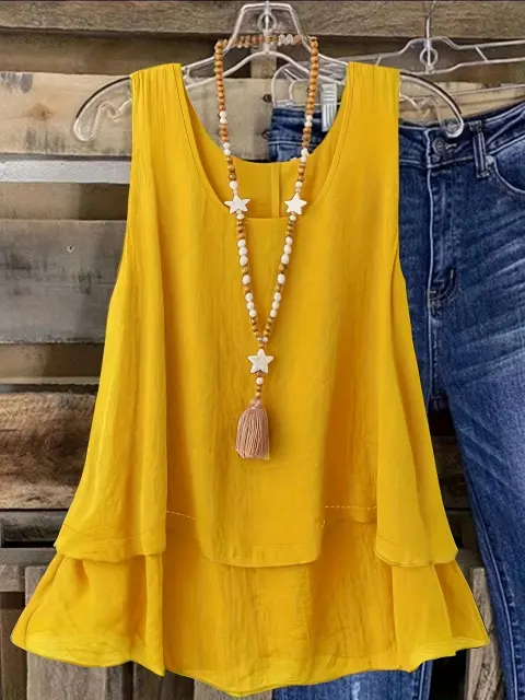 Büyük Beden Kolsuz Tank Top