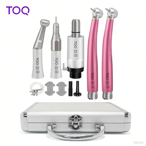 Dental LED High & Low Speed Handpiece Kit Straight Contra Angle Air Turbine 2/4 Hole M4 / B2 Whole Set Dental Tools
