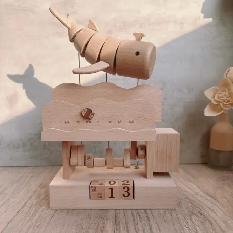 Moving Whale Calendar Music Box Ornament