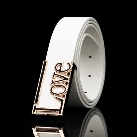 حزام بحزام إبزيم LOVE للرجال والنساء