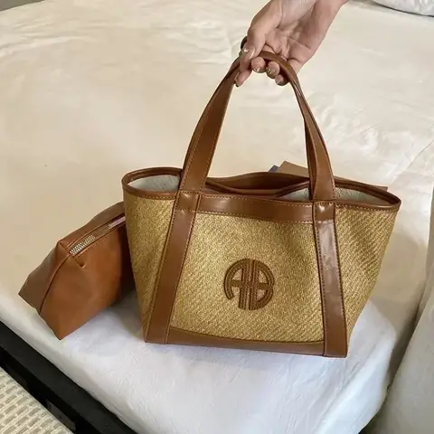 حقيبة يد جلدية أنيقة للسيدات كلاسيكية بكتف وكروس