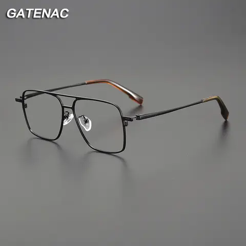 Saf Titanyum Pilot Model Gözlük Çerçevesi Erkek Kadın