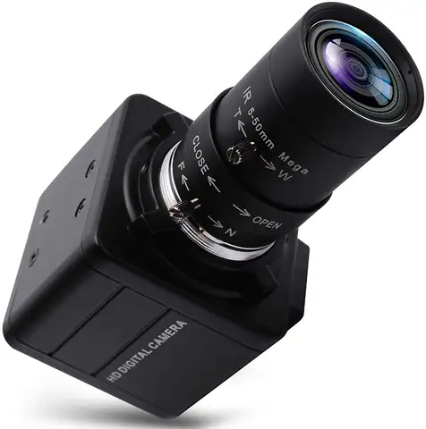 ELP AR0144 1280*720 60fps Global Shutter Usb Camera Black and White with 5-50mm Varifocal Lens for Industrial Inspection