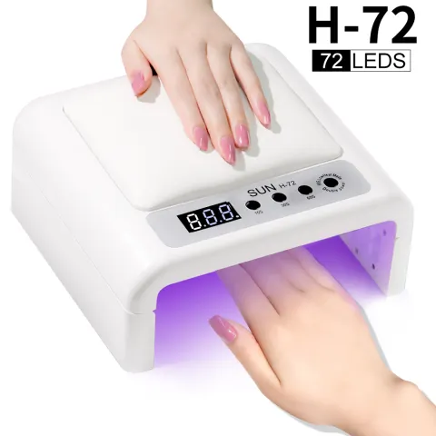 مصباح أظافر UV LED لتجفيف طلاء أظافر الجيل والأظافر الاصطناعية Press On، مجفف أظافر كبير بإضاءة UV مع مسند ذراع للأظافر لفن الأظافر واستخدام فنيي صالونات التجميل