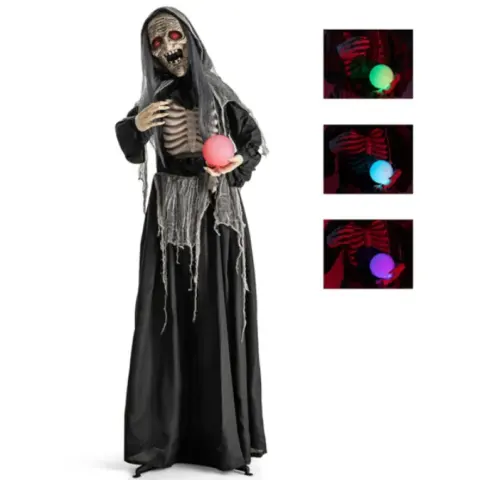 6 Feet Of Halloween Decorations For Witches With Orbs
