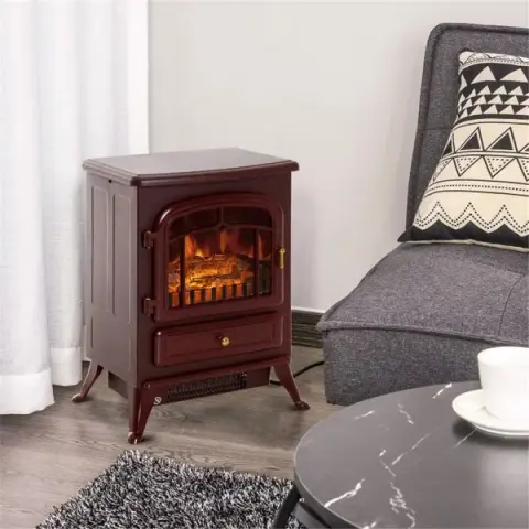 مدفأة كهربائية بديكور شعلة ثلاثية الأبعاد 22 بوصة 750W / 1500W