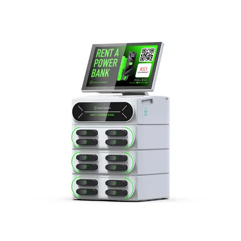2024 New Arrival Products 12 Slots Stacking Sharing Power Bank Station With Screen Stacking Powerbank