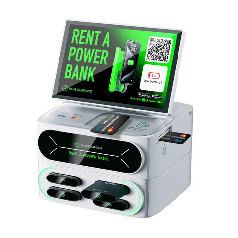 Rental Power Bank Station 6000mah 4 Slots Integrated Stackable Fast Chargers Vending Machine Sharing 4g Charging Station