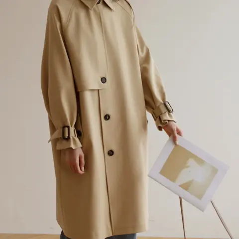 Women's Mid-Length Loose Windbreaker Coat