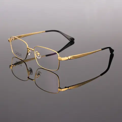 Unisex Retro Kare Saf Titanyum Gözlük Çerçevesi