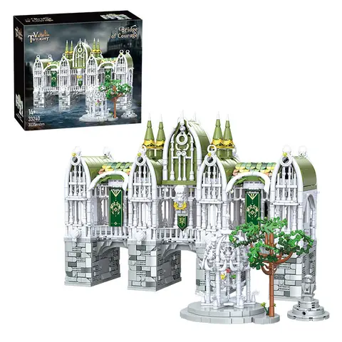 BAKA 33240 3035PCS Architectural Serie The Bridge of Courage Building Block Model Technical Educational Toy Festival Gift