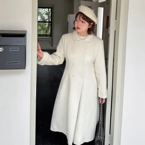 Women's Retro Fitted Long Wool Coat
