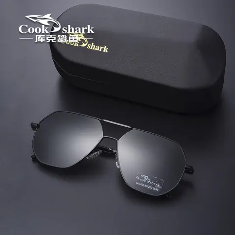 Cook Shark Polarized Sunglasses Men's Driving Glasses Special Trend Color Changing Sunglasses Men's Toad Glasses