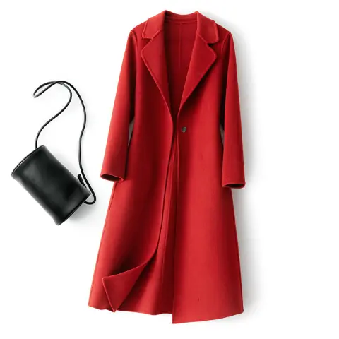 Women's Mid-Length Wool Coat