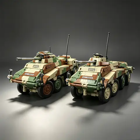 طقم نموذج مركبة استطلاع مدرعة ذات عجلات من بوما Sd.Kfz.234، لعبة مركبة قتالية 8x8