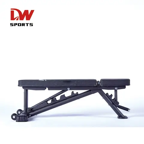 DW SPORTS مقعد معدني تجاري عالي الجودة قابل للتعديل لتمارين الأثقال وتمارين المعدة، معدات لياقة بدنية للصالات الرياضية المغلقة