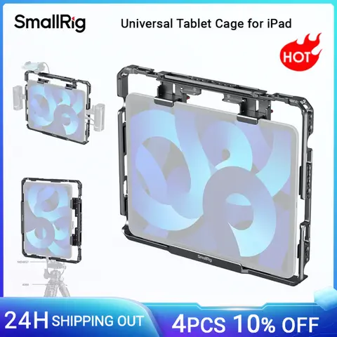 SmallRig Universal Tablet Cage for iPad for iPad Mini for iPad Pro with Sun Hood 1/4"-20 & 3/8"-16 Locating Holes -MD5059