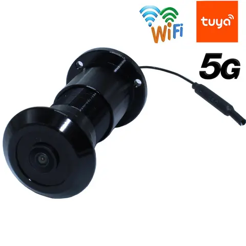 5Gtuya door eyehole security 1080P HD infrared night vision 940nm peephole mini cat eye door Wifi two-way voice intercom camera