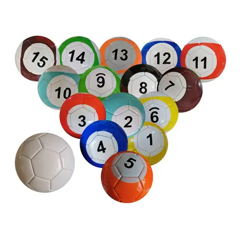 Xiejia طقم واحد من 16 قطعة كرات قدم بلياردو وسنوكر طقم كامل كرة قدم سنوكر مقاس 5 Snookball