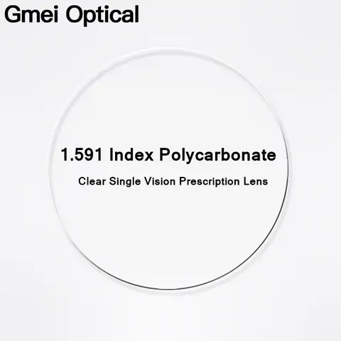 Gmei Optical 1.591 Polikarbon Kırılmaz Reçeteli Gözlük Camı Darbeye Dayanıklı