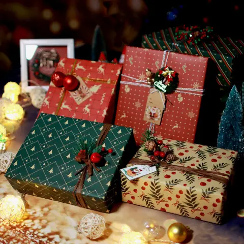 Christmas Printed Kraft Gift Wrapping Paper