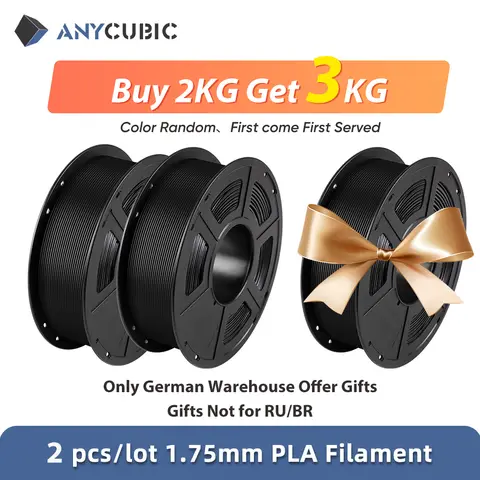 ANYCUBIC PLA خيوط طابعة ثلاثية الأبعاد 1.75 مللي متر 1 كجم/لفة PLA خيوط مواد طباعة ثلاثية الأبعاد لطباعة نموذج لعبة طابعة FDM ثلاثية الأبعاد