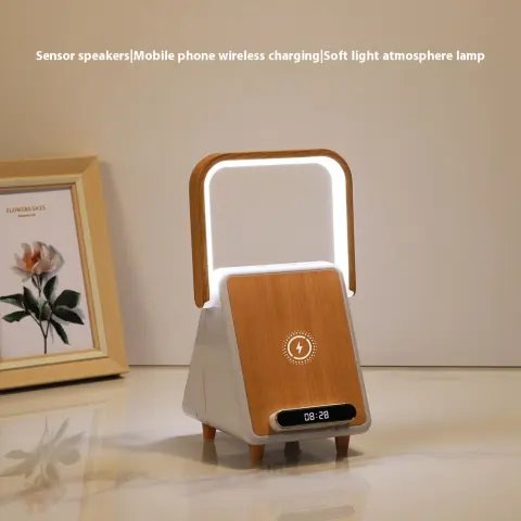 Wireless Charging Induction Bluetooth Speaker Small Night Lamp
