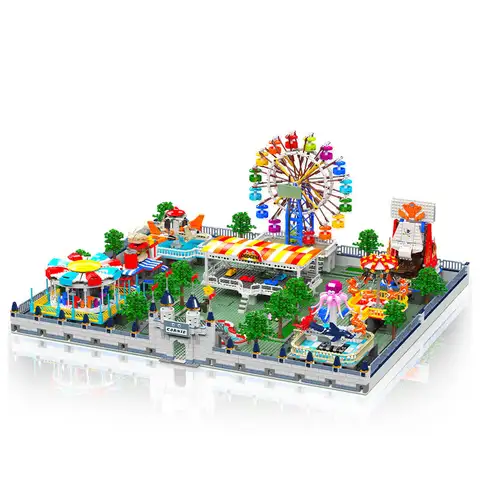 Mould King 11022 Creative Serie RC Amusement Park Building Model Building Block Model Technical Educational Toys Festival Gift