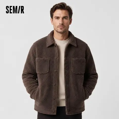 جاكيت Semir رجالي فليس سادة واسع من البوليستر 100%