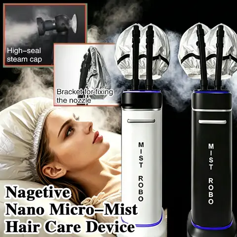 جهاز بخار الشعر R Nano برذاذ نانو دقيق سلبي للعناية بالشعر، معالج لون الشعر القائم، جهاز بخار السبا والصالونات برذاذ النانو
