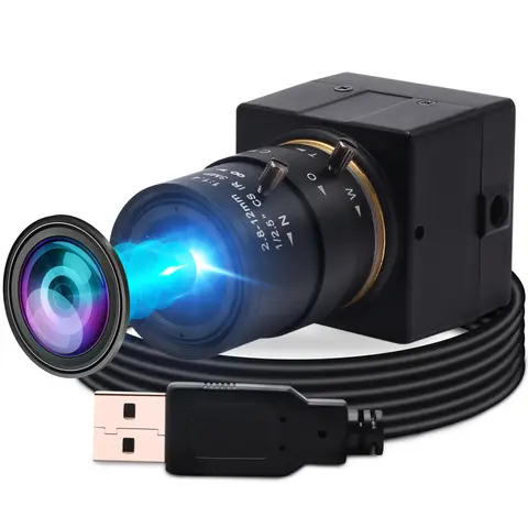 Aptina AR0144 Global Shutter USB Camera 720P HD with 2.8-12mm Varifocal CS Lens, Plug and Play Webcam