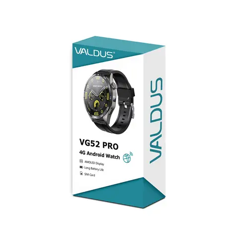 VALDUS ODM/OEM 2026 Low MOQ GPS Heart Rate Monitor 200W Single Camera Smartwatch 4G AMOLED Round Screen VG52 PRO Smart Watch
