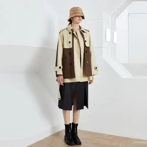 Women's Waterproof & Windproof Mid-length Trench Coat
