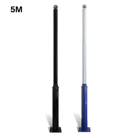 5M 76mm Segmented Aluminium Solar LED Garden Lamp Stand IP65 Warm White Ra80 Park Lighting CE-Certified 2-Year Warranty 50000 AC