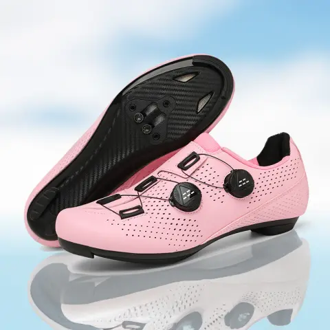 Road & Mountain Bike Hard-Sled Clipless Cycling Shoes & Pedal Set
