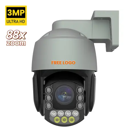 كاميرا مراقبة IP PTZ بدقة 3MP وتقريب 18X ورؤية ليلية 360 ومستشعر CMOS وتتبع الحركة وصوت اتجاهين