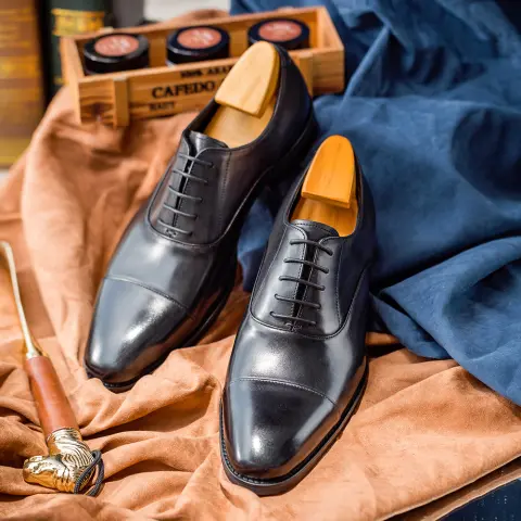Hanmce Men's Genuine Leather Oxford Shoes