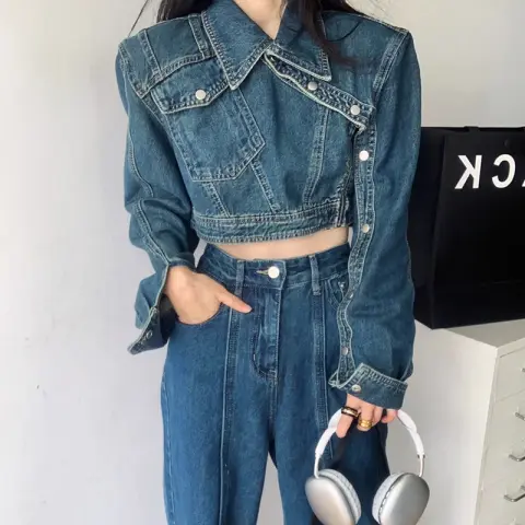 Women's Loose Ultra-Short Denim Jacket