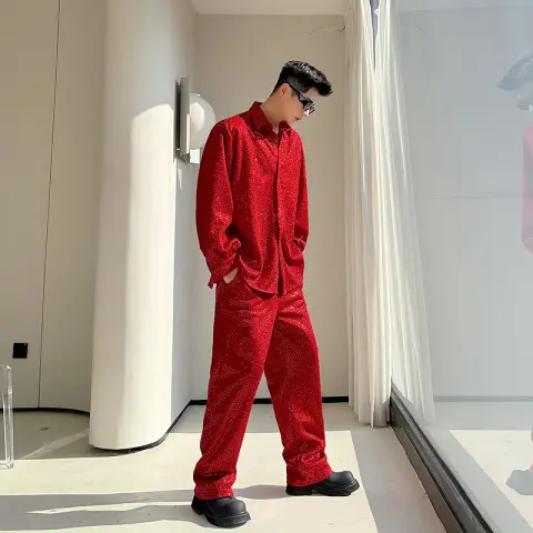 Men's Casual Shirt and Pants Set